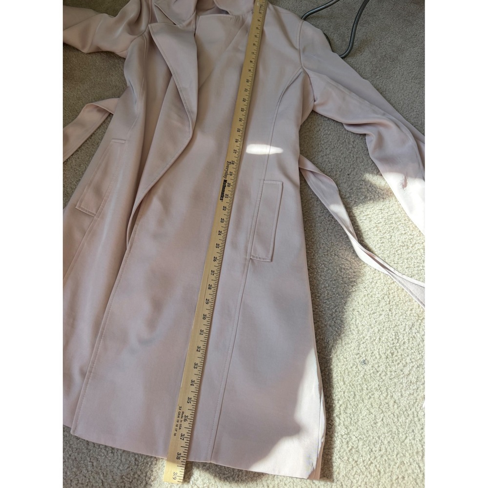 Express Trench Coat NEW Lightweight Belted Blush Pink Medium - Picture 7 of 8